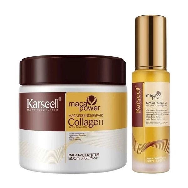 Набір для відновлення та живлення волосся маска та олія Karseell Maca Essence 500 мл + 50 мл 2941104062 фото